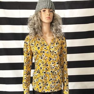 Yellow, Black and Gray long sleeved tunic.